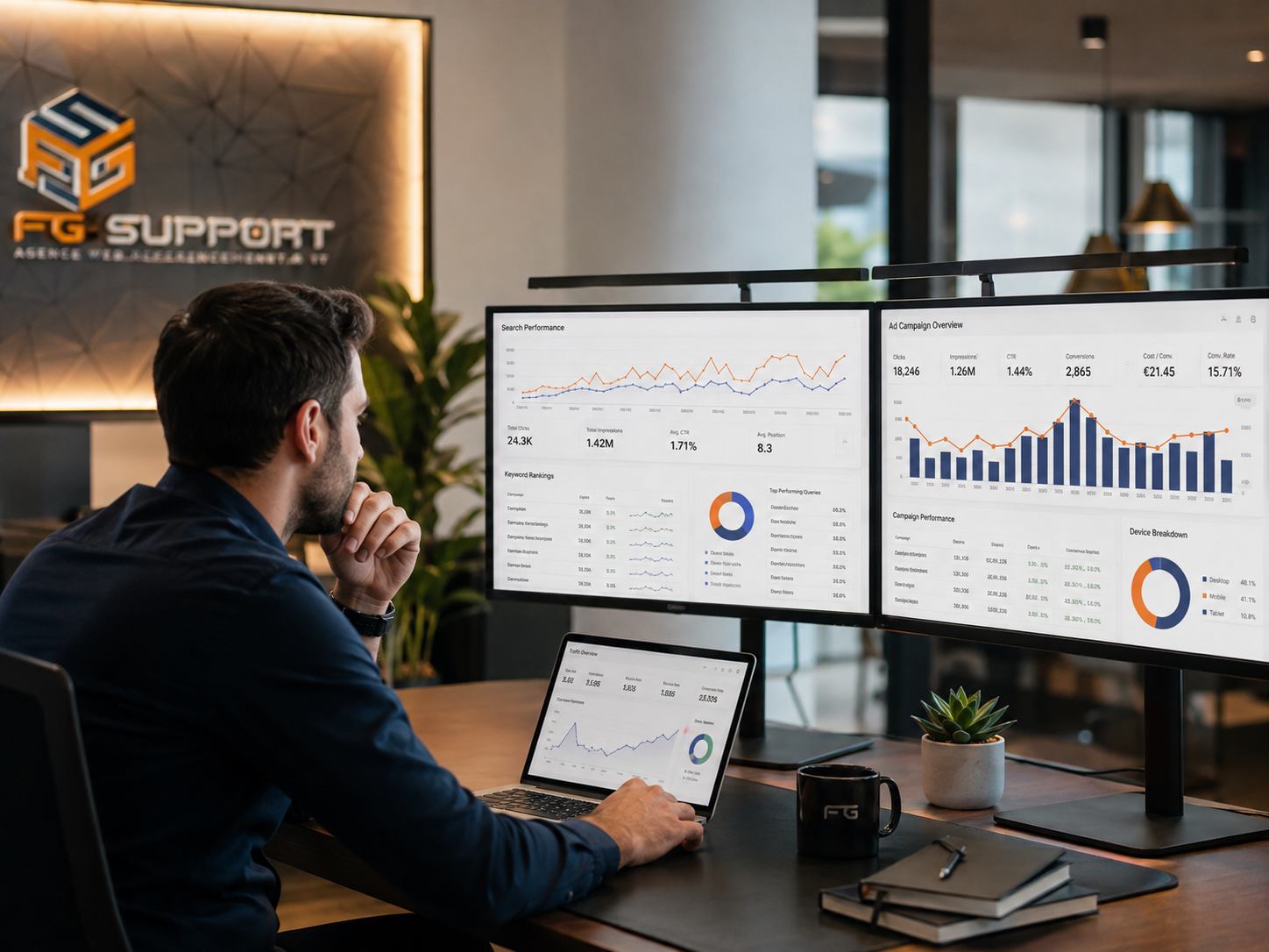 Analyse SEO SEA et stratégie de visibilité digitale par FG Support