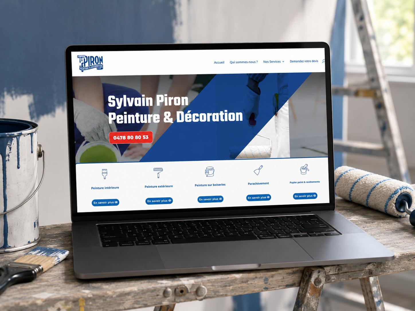 Création de site internet pour une entreprise de peinture et décoration par FG Support
