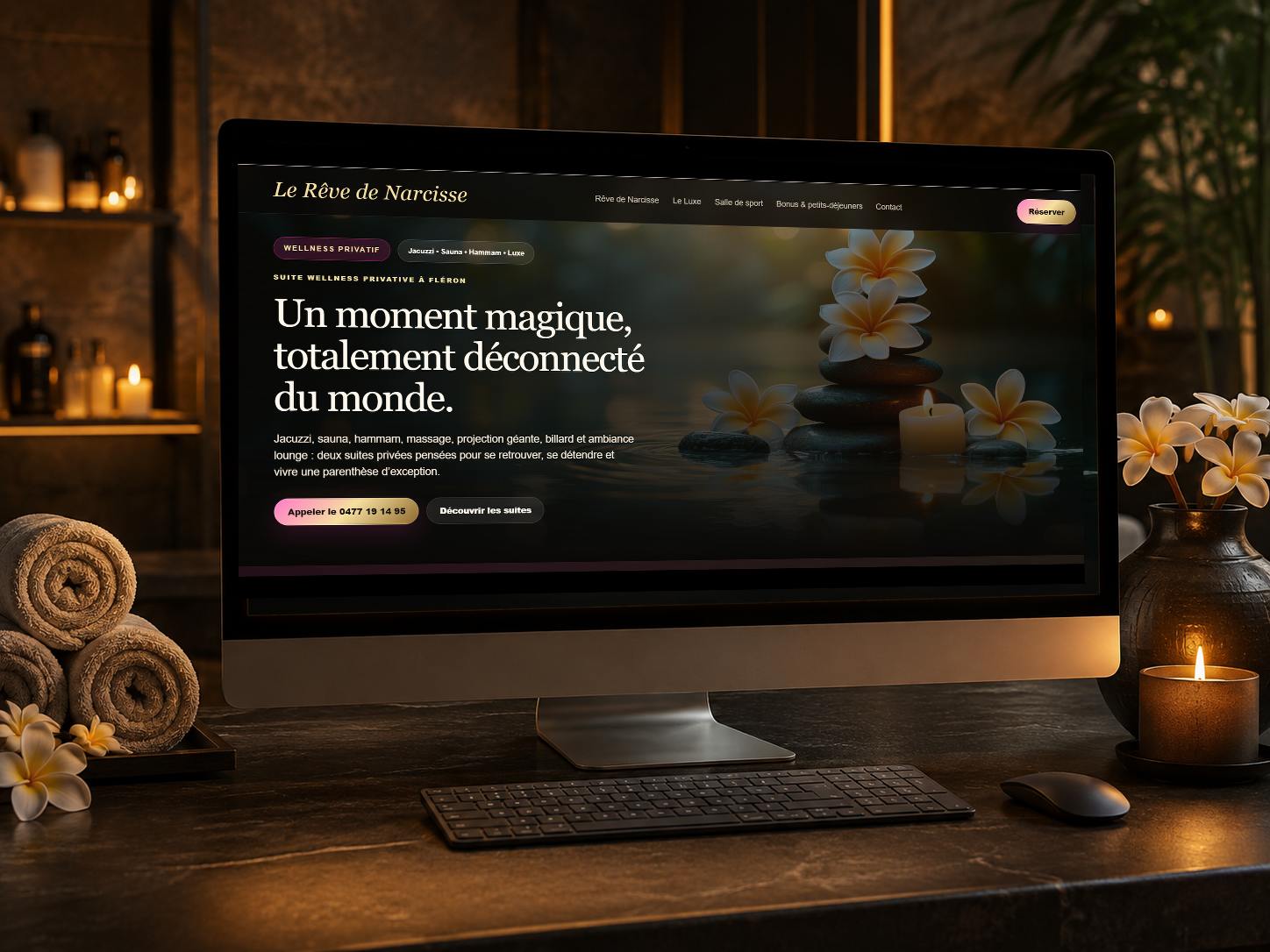 Création de site internet pour un espace wellness et bien-être par FG Support