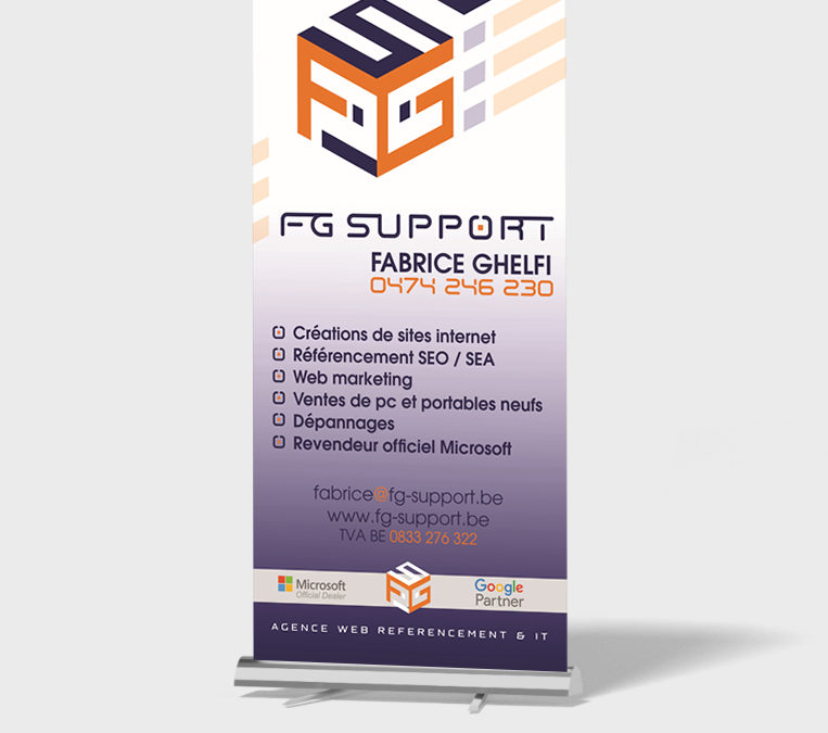 Identité visuelle forte logo - FG Support - Création graphique